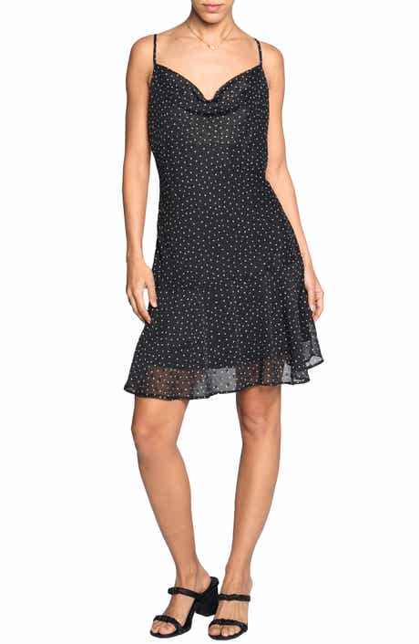 Know One Cares Clip Dot Chiffon MInidress
