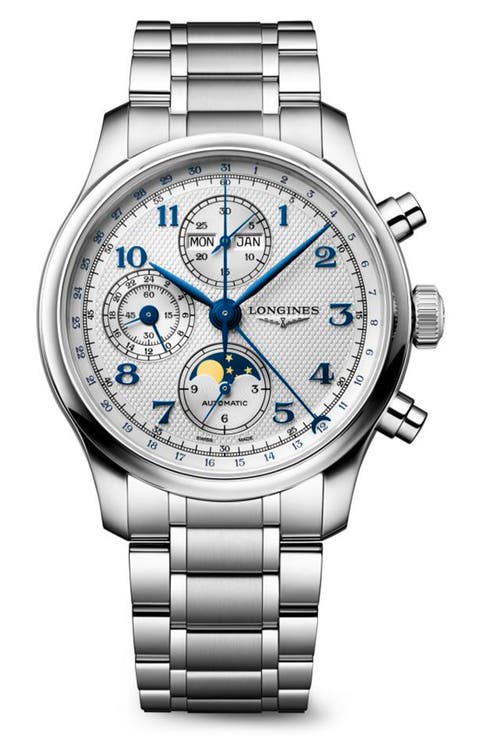 Master Collection Automatic Moon Phase Bracelet Watch, 41mm