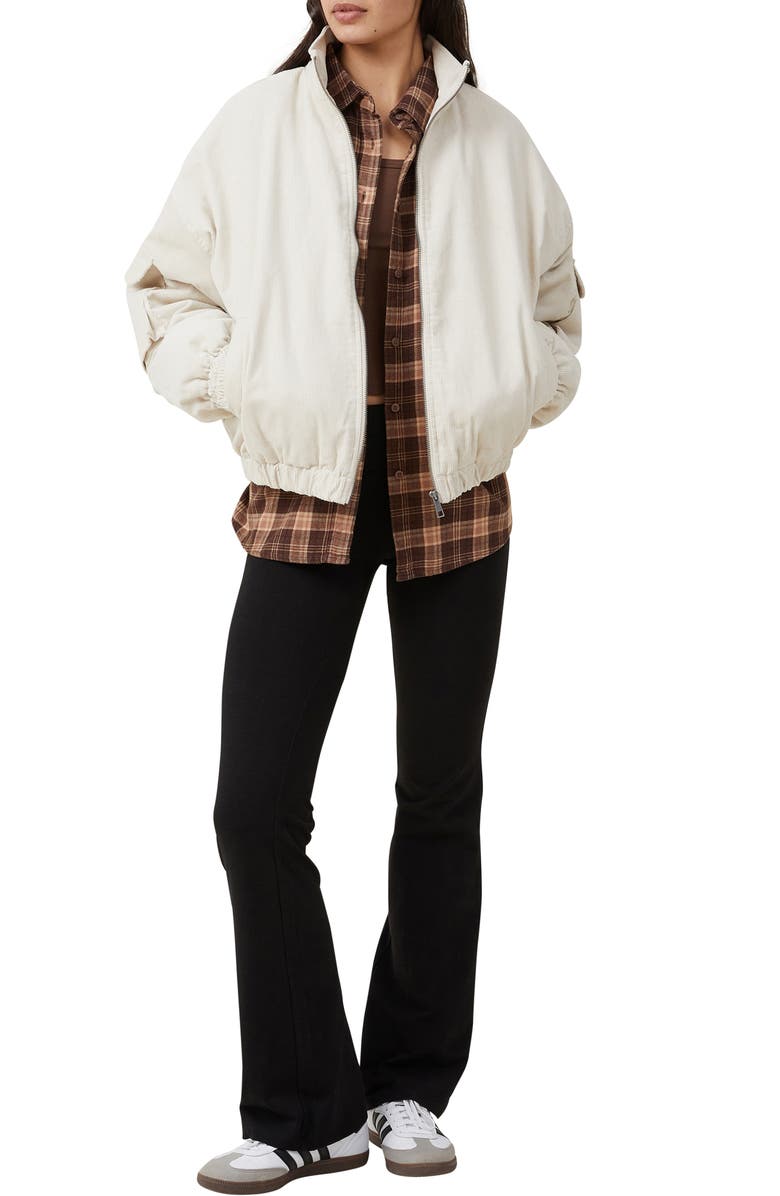 Cotton On Plaid Brushed Cotton Flannel Button-Up Shirt, Alternate, color, 