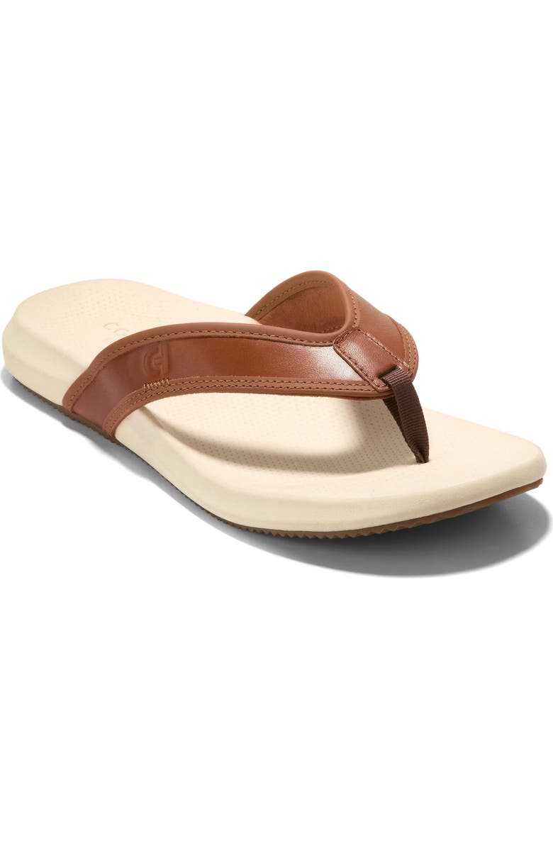 Cole Haan Montauk Resort Flip Flop, Main, color, British Tan Angora