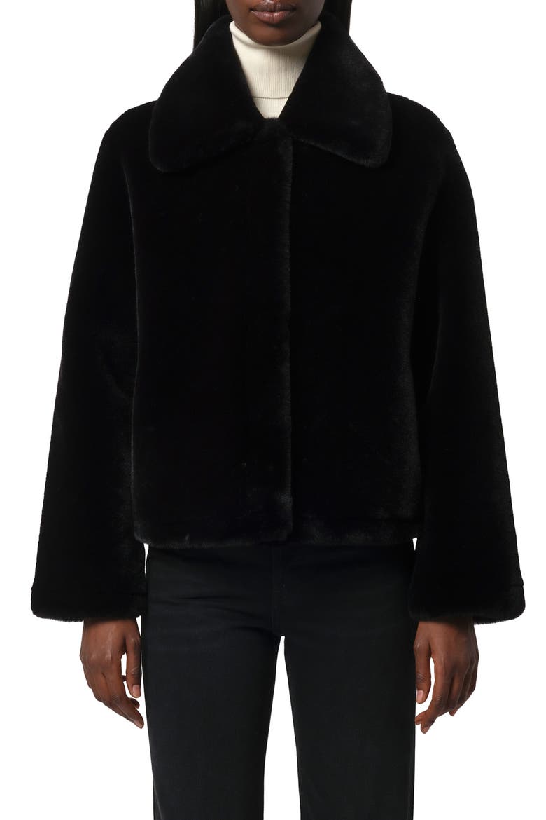 Elis Pluche™ Faux Fur Coat, Main, color, NOIR