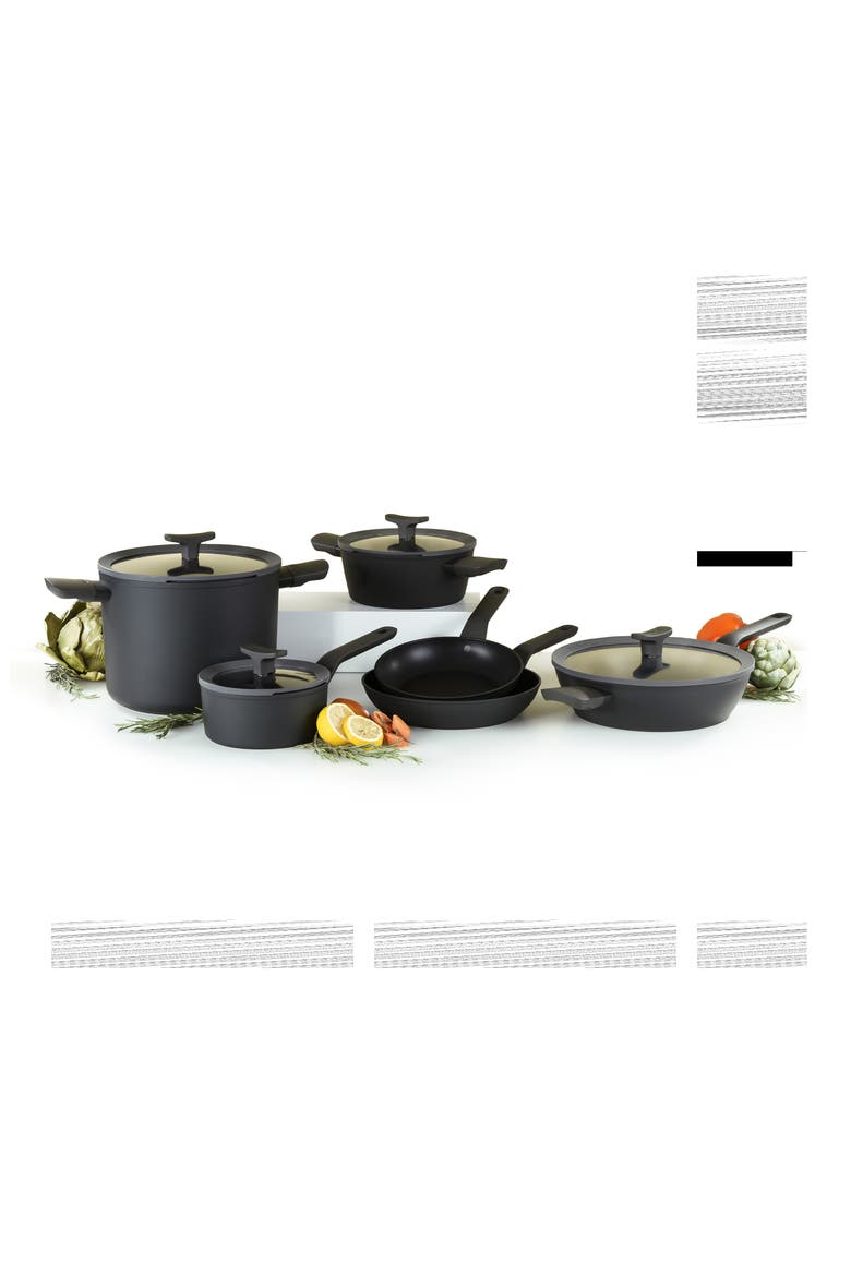 The Leo 10-Piece Cookware Set, Main, color, BLACK