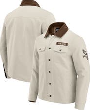 Darius Rucker Collection by Fanatics Men's NFL x Darius Rucker Collection by Fanatics Tan Minnesota Vikings Midweight Canvas Full-Button Jacket