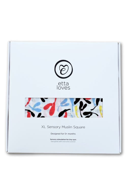 Etta Loves Xl Sycamore Sensory Organic Cotton Muslin Blanket In Sycamore Print