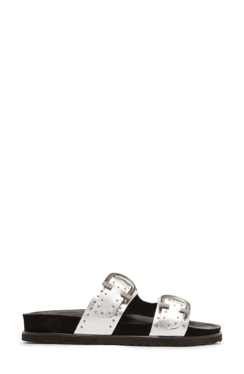 Frankie4 Deon Buckle Sandal In Silver Stud