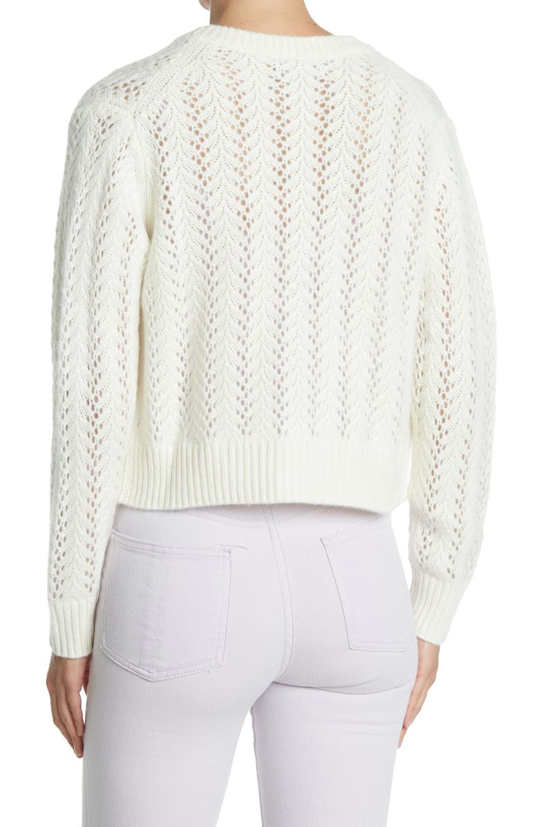 NAADAM Pointelle Knit Cashmere Cardigan, Alternate, color, 