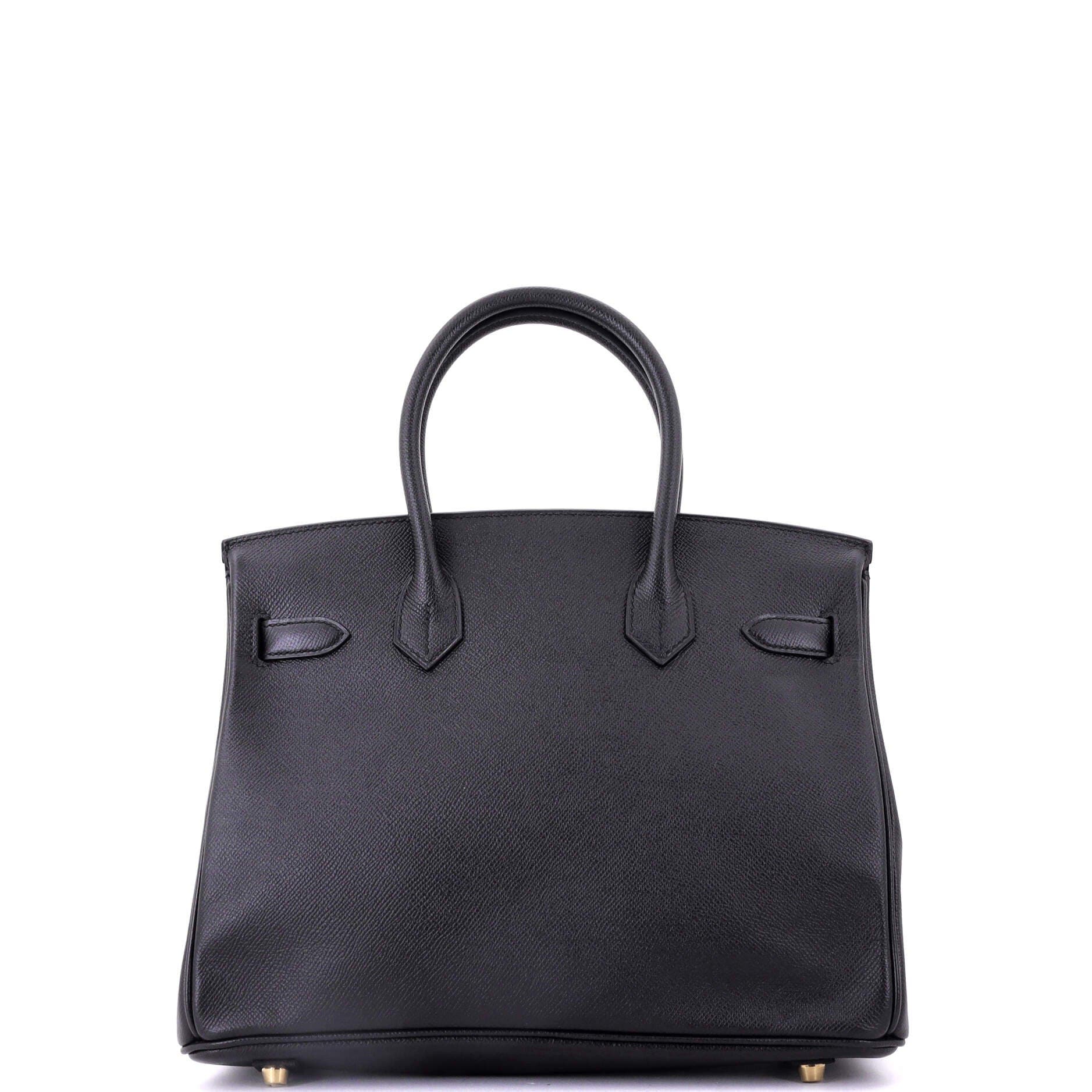 Pre-Owned Hermes Birkin Handbag Black Epsom with Gold Hardware 30, Alternate, color, Noir