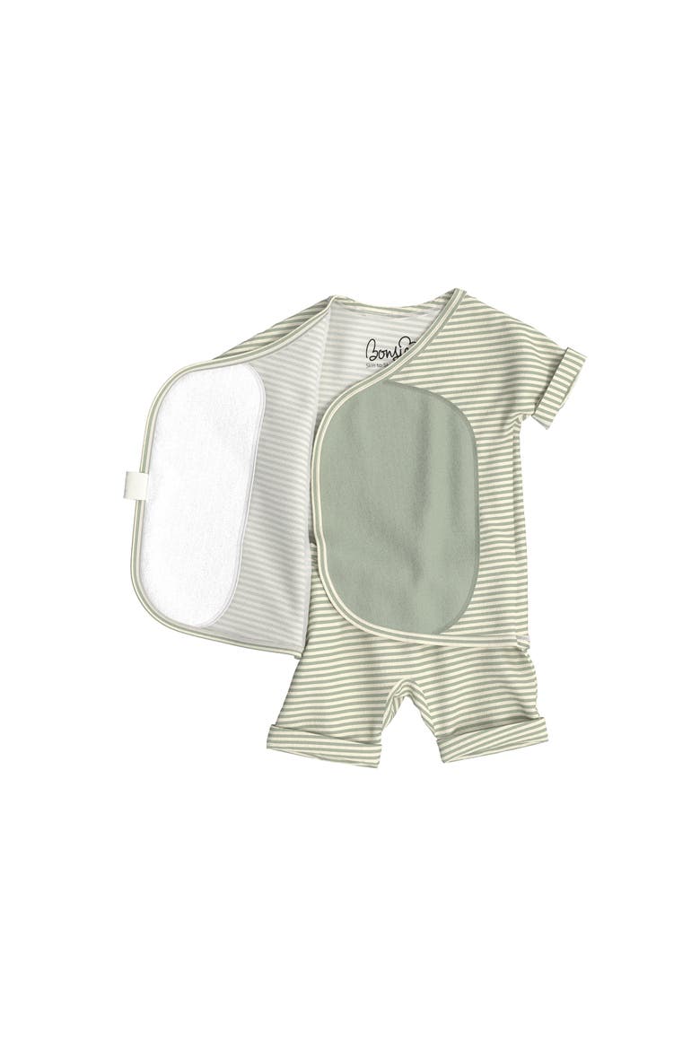 Unisex Baby Romper, Alternate, color, Mint Twist