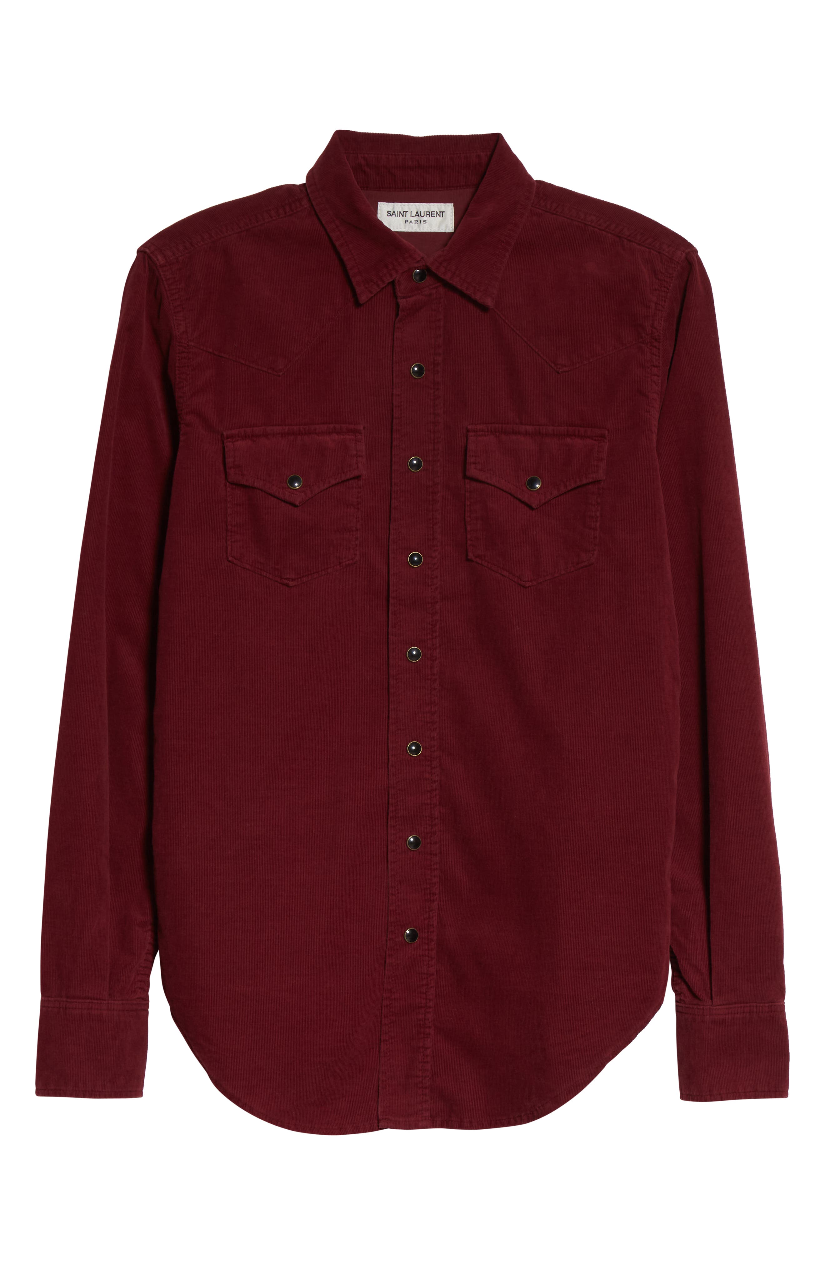 Saint Laurent Cotton Corduroy Western Shirt (Women) | Nordstrom