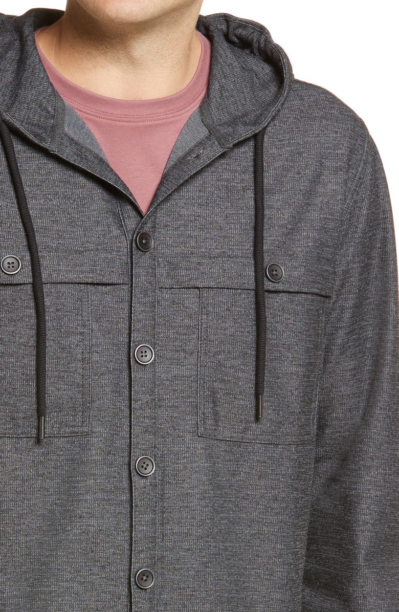 Robert Barakett Banya Hooded Shirt Jacket, Alternate, color, 