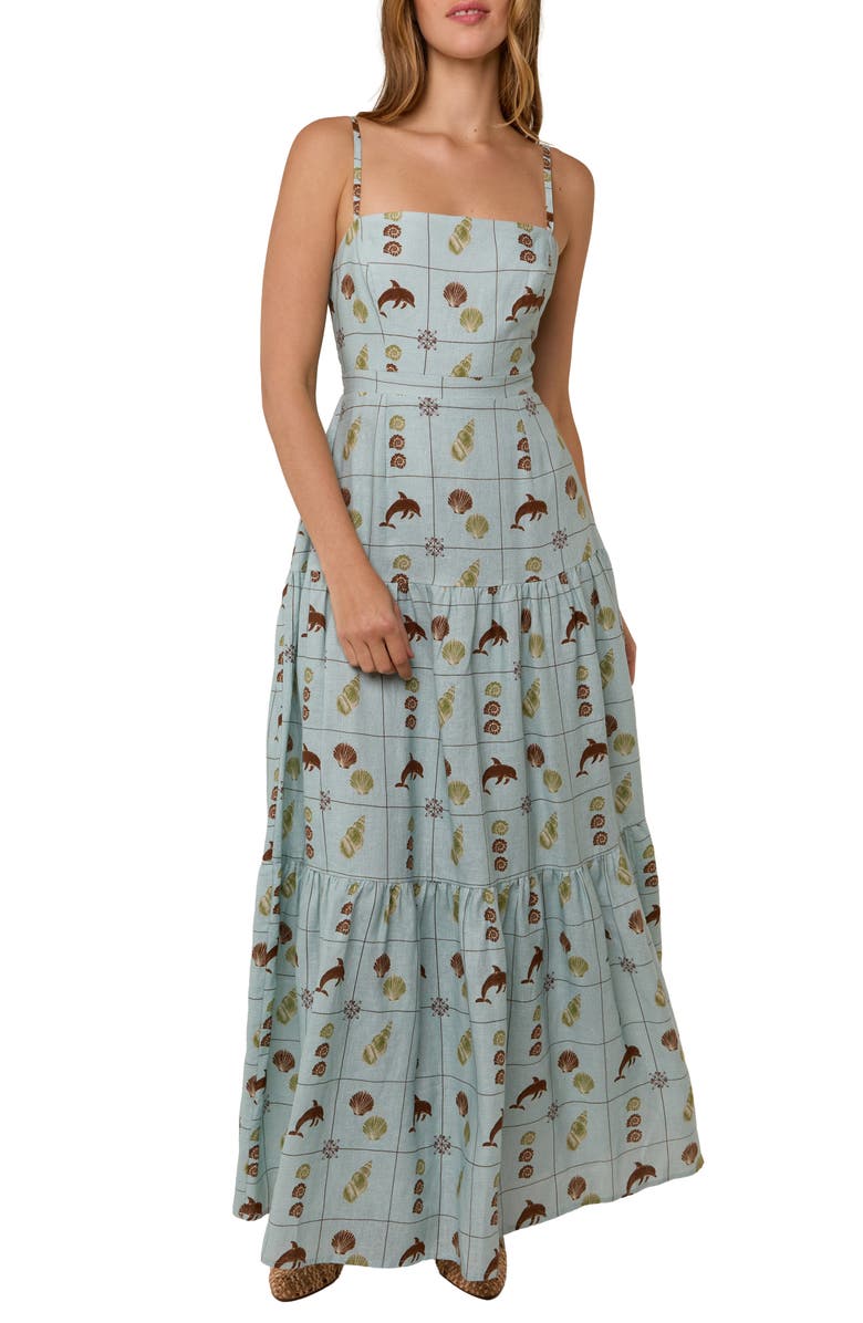 Palm Noosa Celine Maxi Dress, Main, color, Seashell Tile