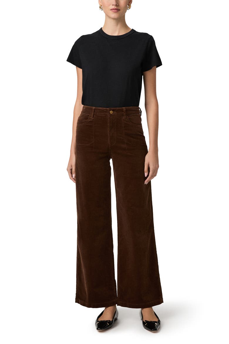 Anessa Utility High Waist Wide Leg Jeans, Main, color, HICKORY