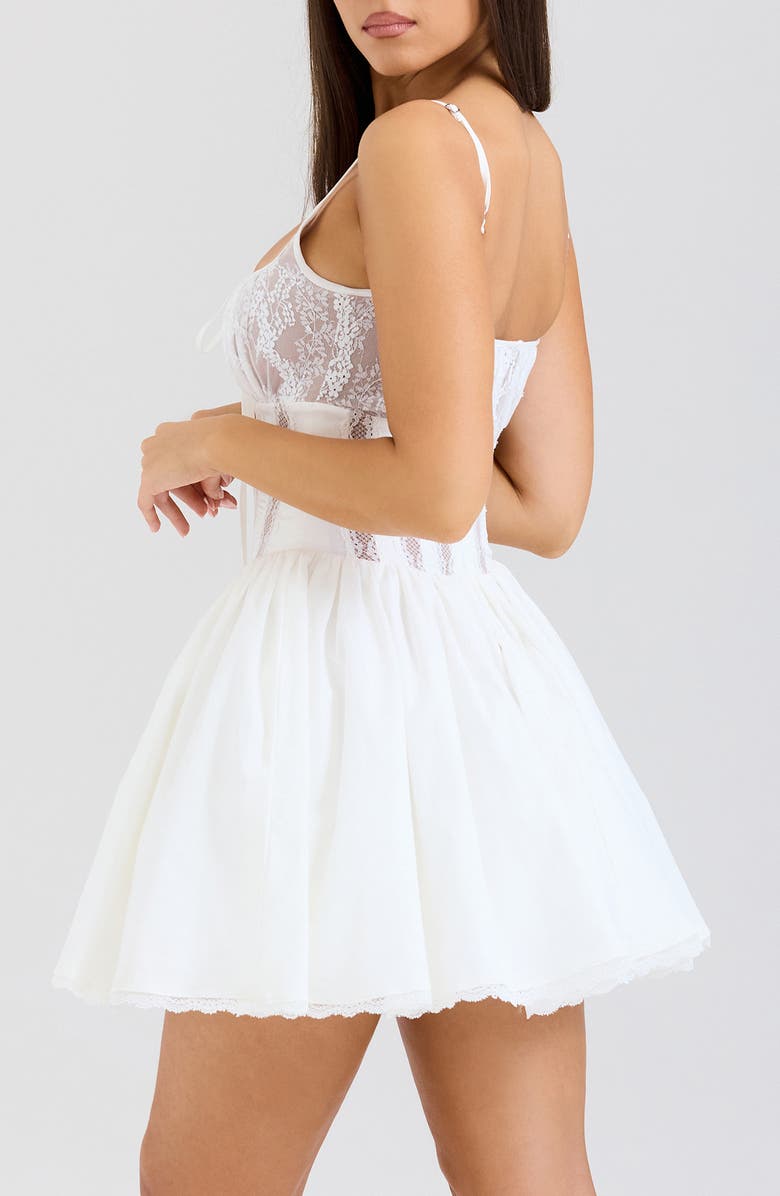 HOUSE OF CB Rosaria Corset Minidress, Alternate, color, White