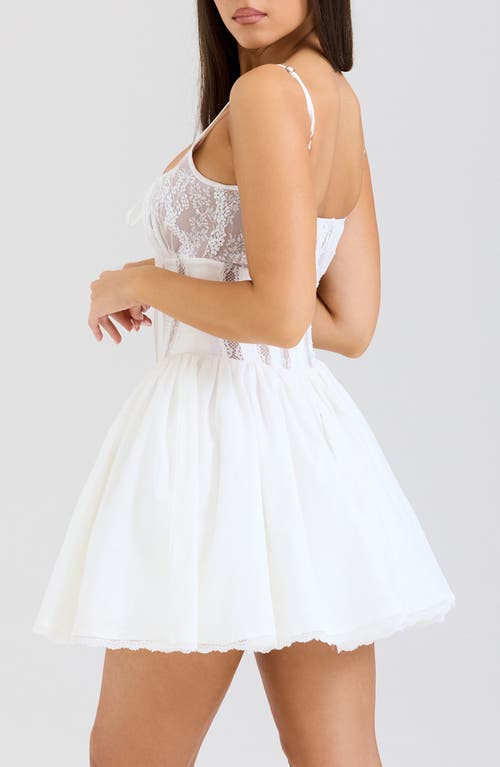 House Of Cb Rosaria Corset Minidress In White