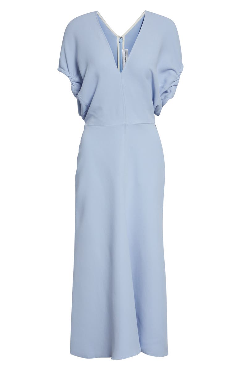 Victoria Beckham Edith Stretch Cady A-Line Midi Dress, Alternate, color, Cloud Blue