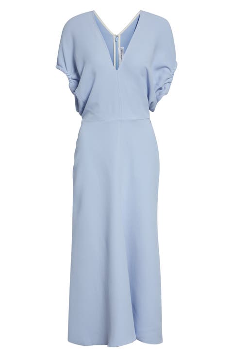 Edith Stretch Cady A-Line Midi Dress