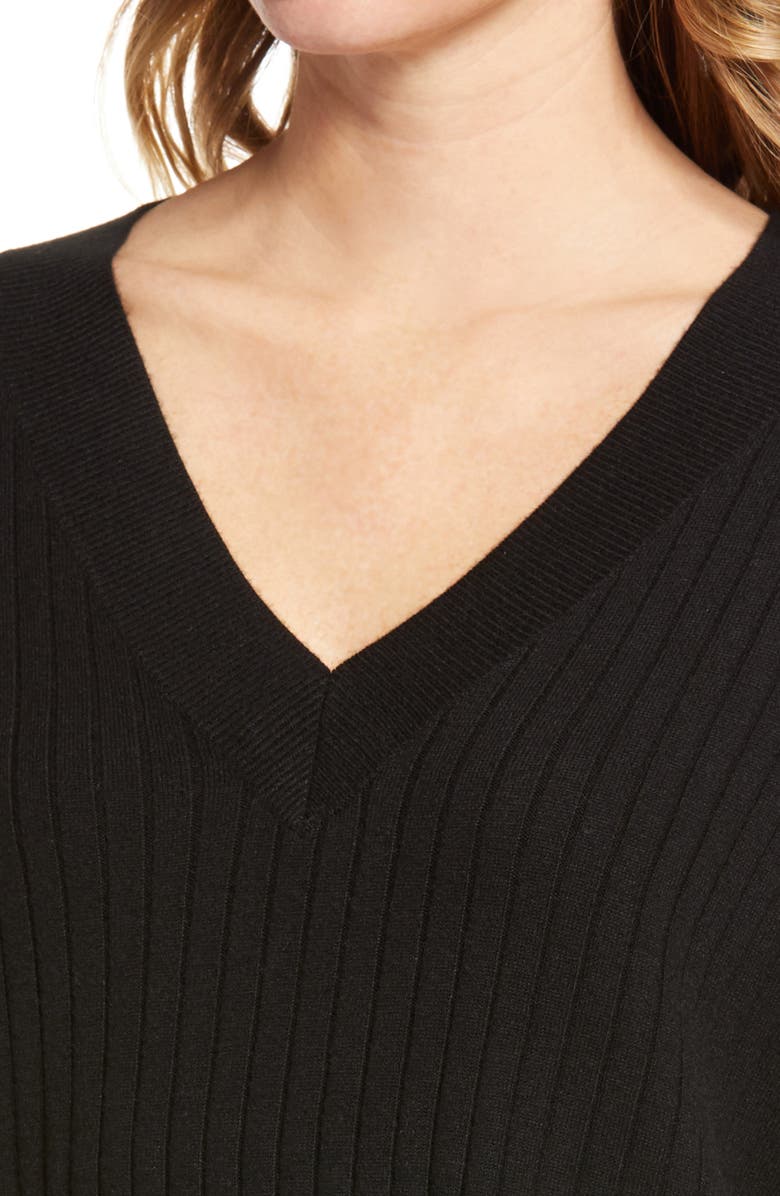 Treasure & Bond Ribbed V-Neck Sweater, Alternate, color, 