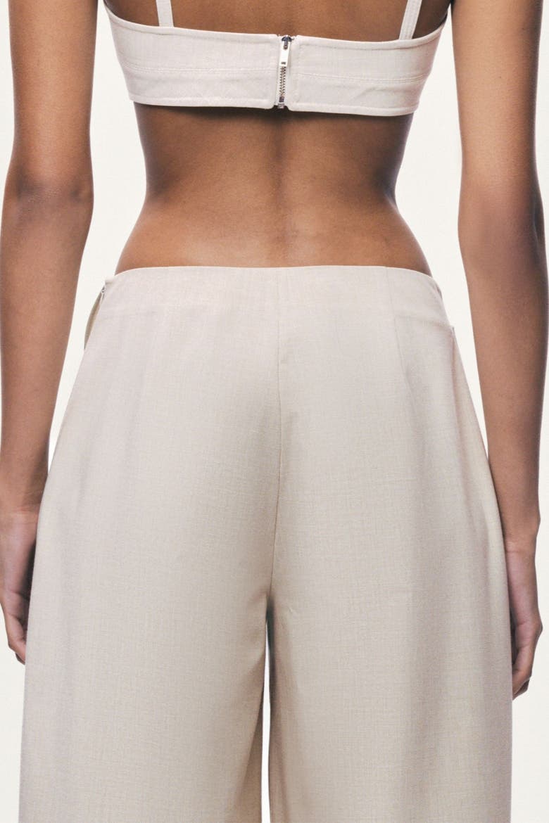 Waist Panel Trousers, Alternate, color, Ivory