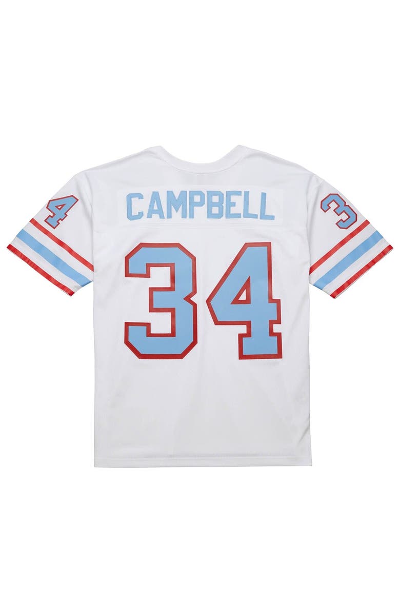 Mitchell & Ness Men's Mitchell & Ness Earl Campbell White Houston Oilers 1979 Legacy Replica Jersey, Alternate, color, White