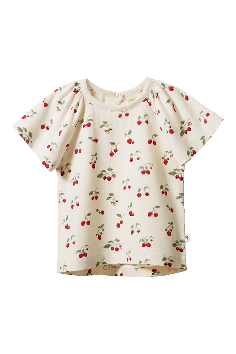 Faye Strawberry Print Tee, Main, color, STRAWBERRY BLUSH PRI