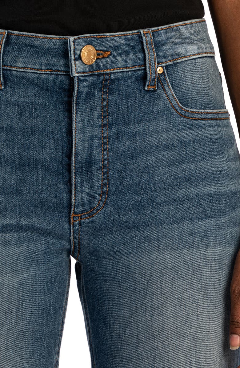 KUT from the Kloth Kelsey High Waist Ankle Inset Kick Flare Jeans, Alternate, color,