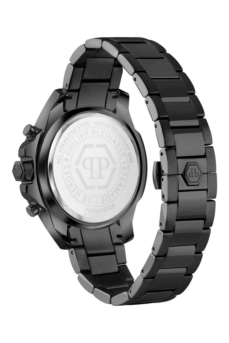 The $kull Chronograph Bracelet Watch, 44mm, Alternate, color, IP BLACK