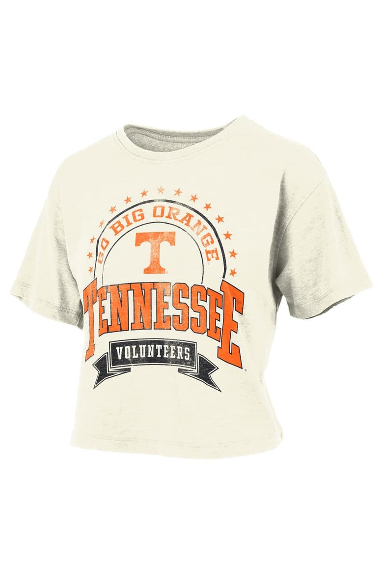Women's Pressbox Natural Tennessee Volunteers Vintage Wash Waist-Length Slub T-Shirt, Alternate, color, Natural