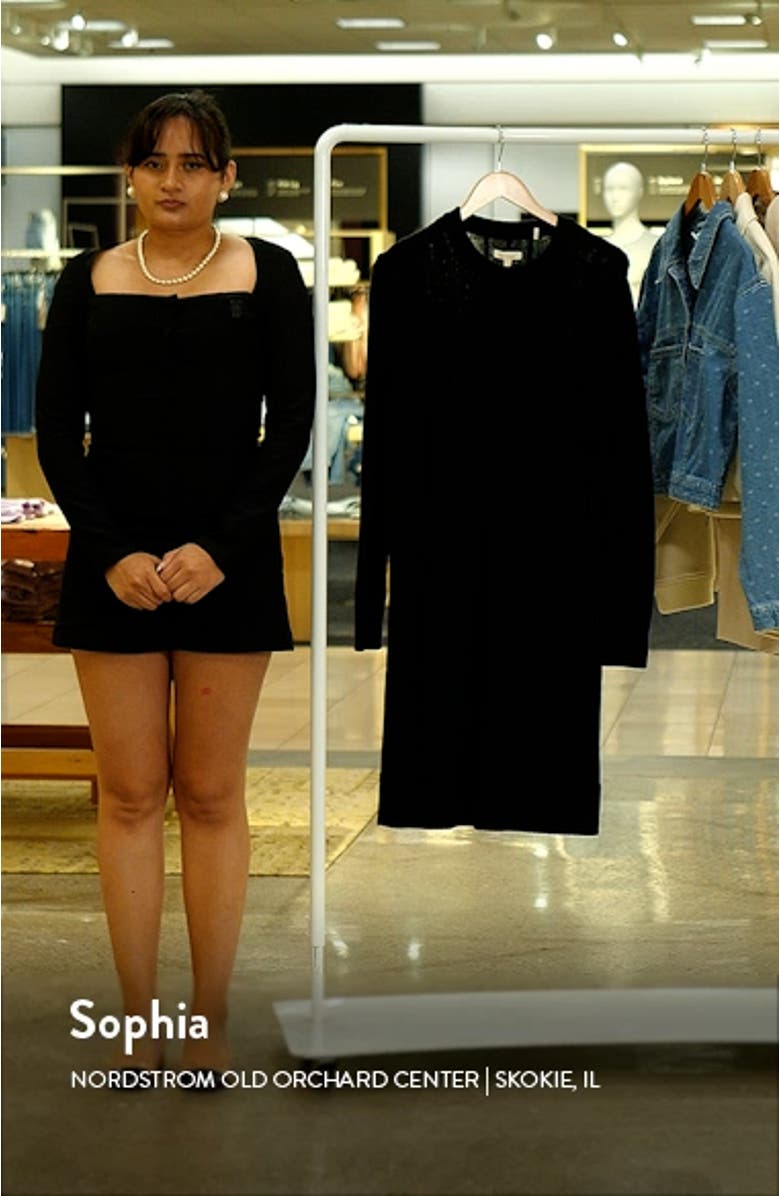 Guernsey Cable Stitch Long Sleeve Cotton Sweater Dress, sales video thumbnail