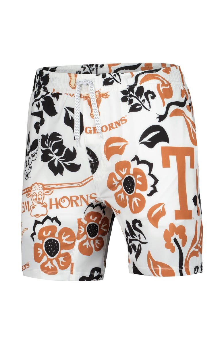 Wes & Willy Men's Wes & Willy  White Texas Longhorns Vault Tech Swimming Trunks, Alternate, color, 