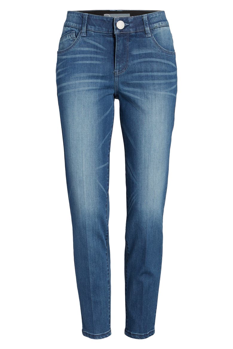 Ab-solution Stretch Ankle Skinny Jeans (Nordstrom Exclusive), Alternate, color, BLUE