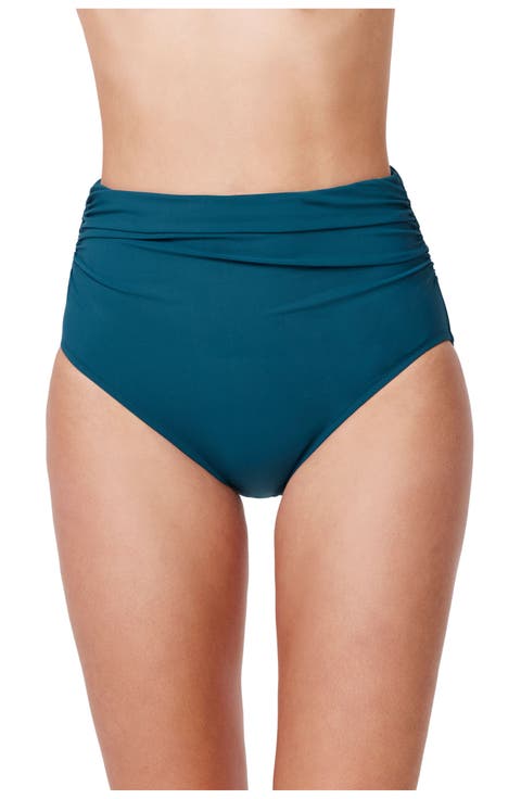 Tutti Frutti Shirred High Waist Swim Bottom