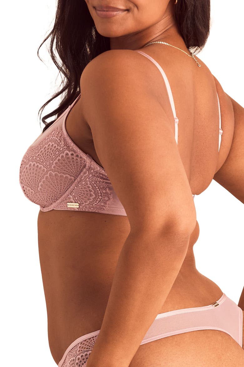 Sonja Unlined Plunge Bra, Alternate, color, Medium beige