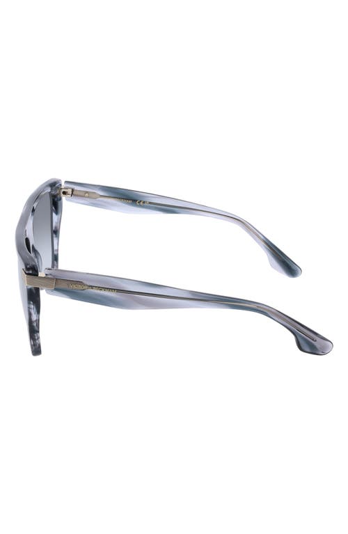 Victoria Beckham 57mm Modified Rectangular Sunglasses In Blue