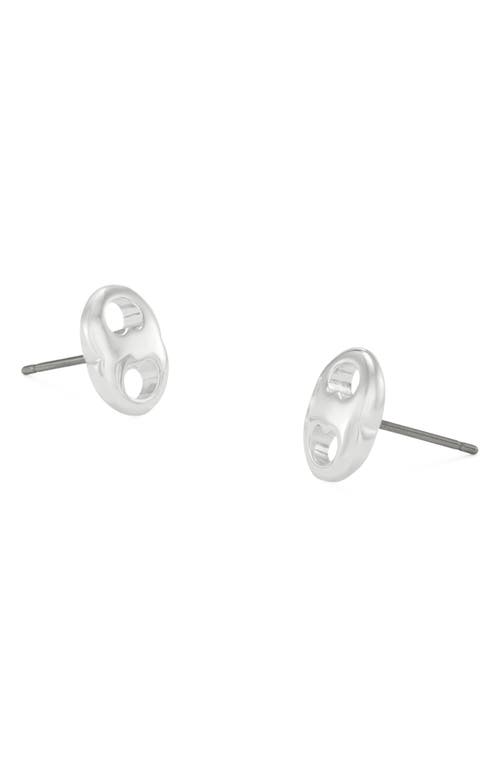 Tory Burch Gemini Link Stud Earrings In Metallic