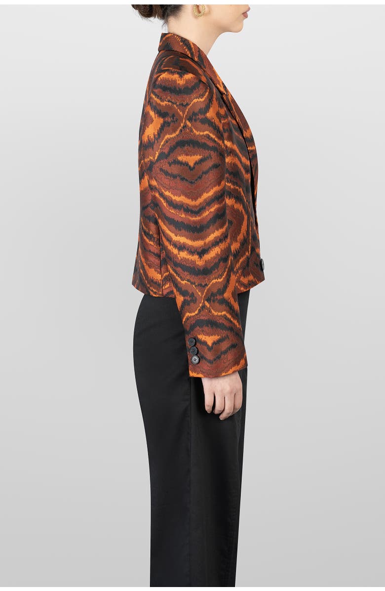 LAURA APARICIO Jacquard Jacket, Alternate, color, Orange