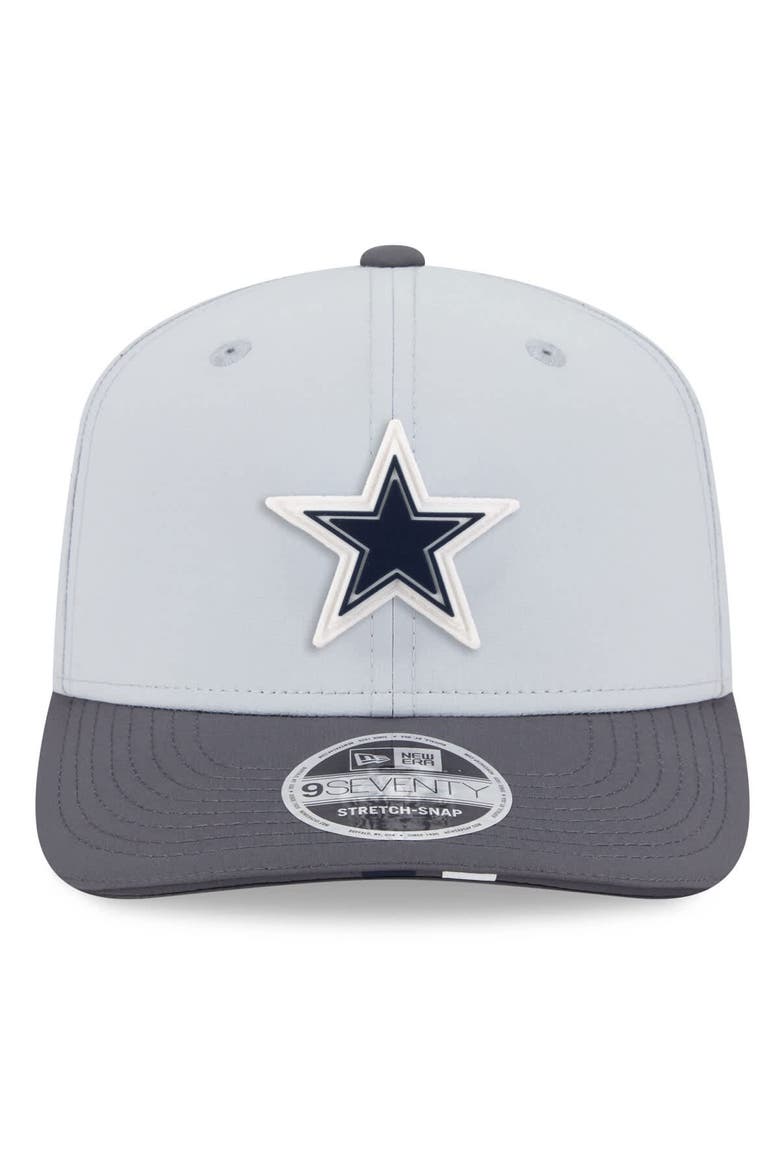 Men's New Era  Gray/Graphite Dallas Cowboys 2025 NFL Training Camp 9SEVENTY Adjustable Hat, Alternate, color, Gray