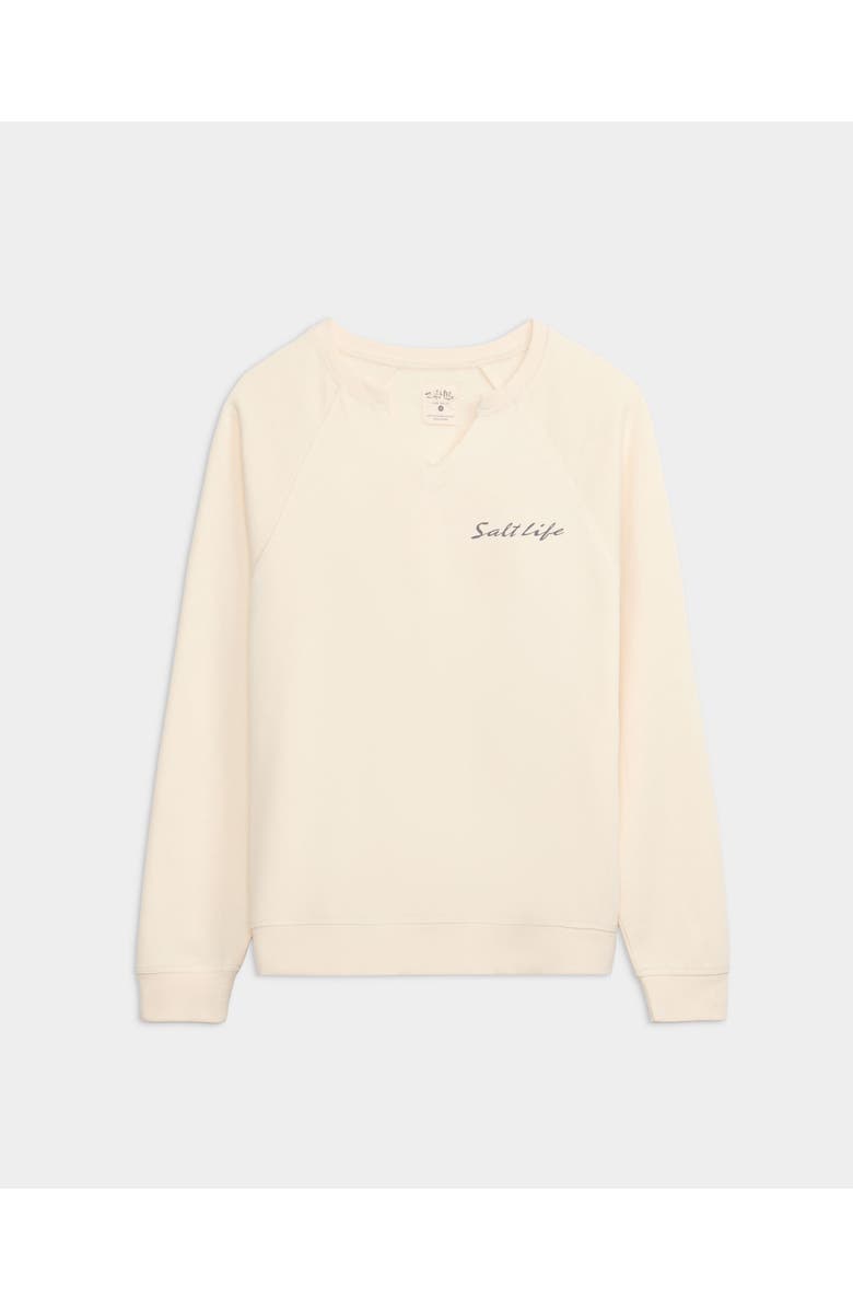 Salt Life Relaxing Realm Pullover, Main, color, Ivory