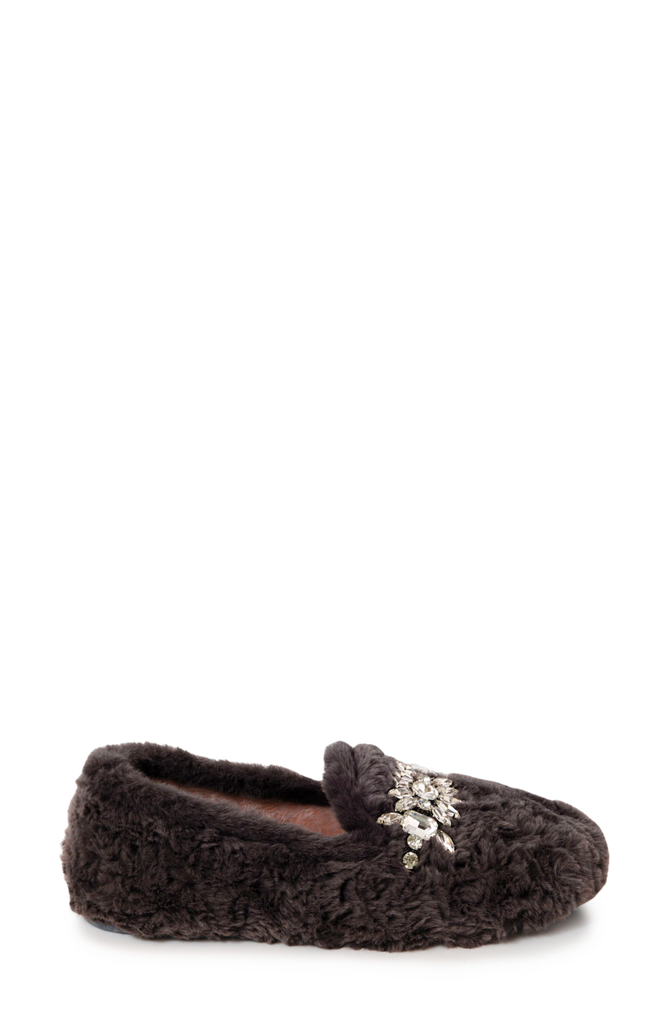 Free People Slumber Party Faux Fur Loafer Slipper, Alternate, color, 