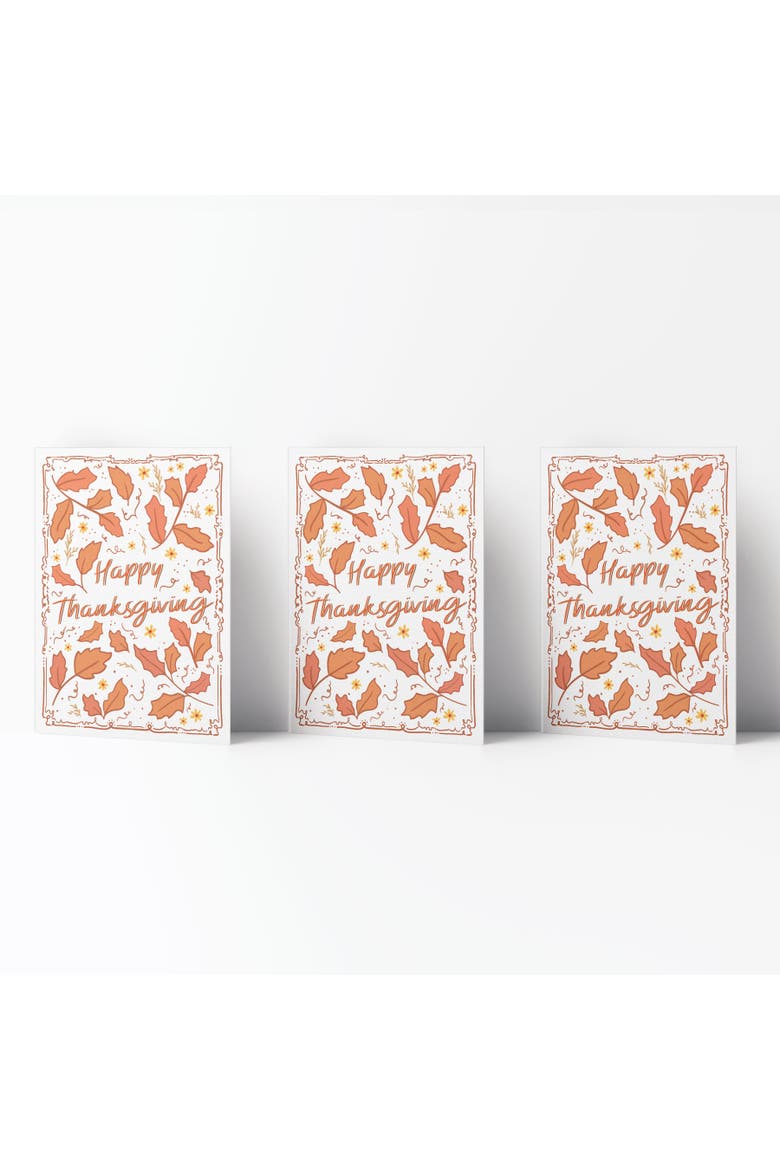 Fall/Halloween Greeting Card Pack Sets (3 ct) Leafy Thanksgiving, Main, color, Multi-Pack