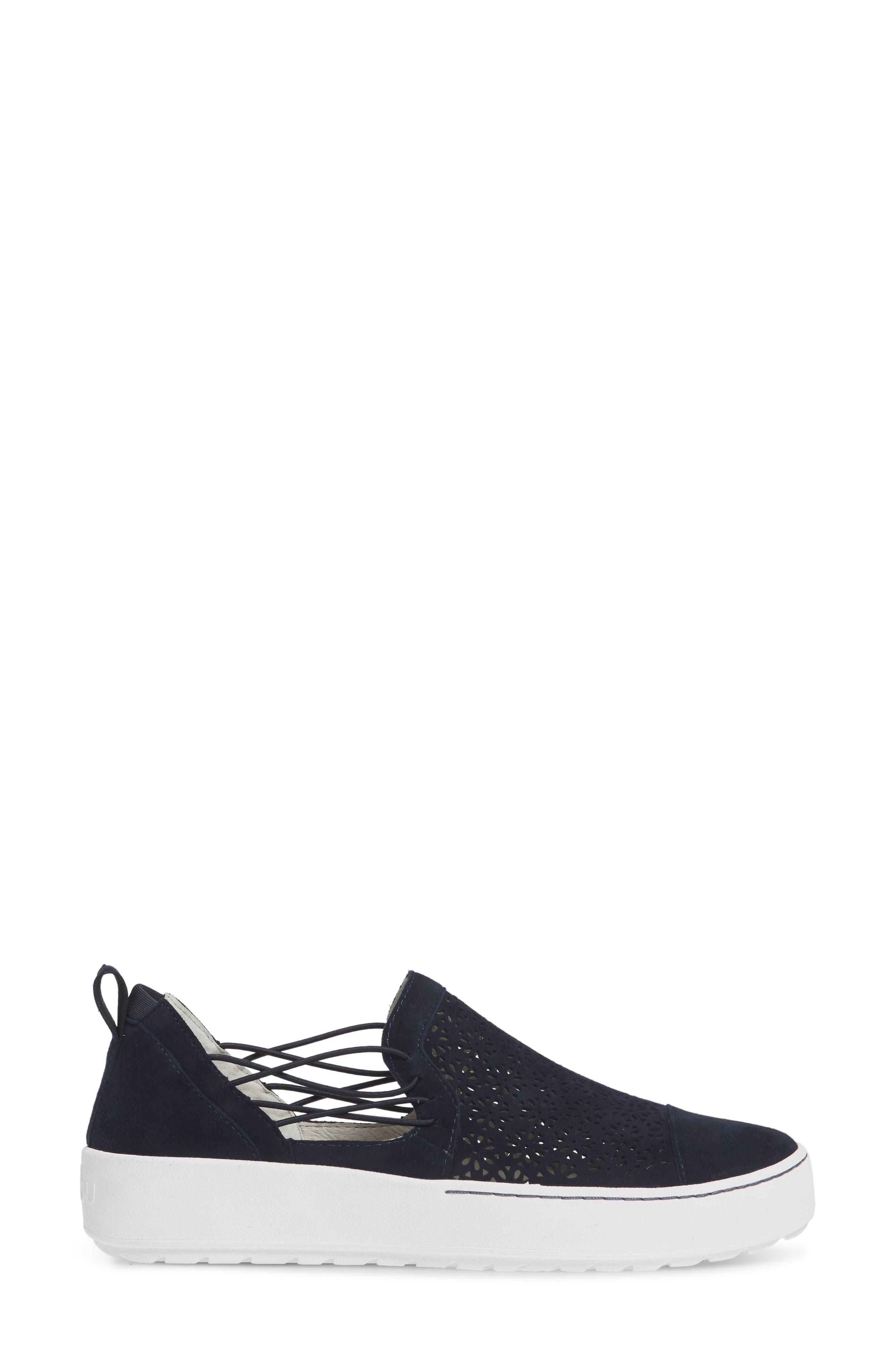 Erin Sneaker, Alternate, color, NAVY SUEDE