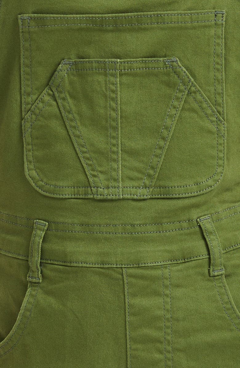 Bayeas Short Denim Overalls, Alternate, color, Green