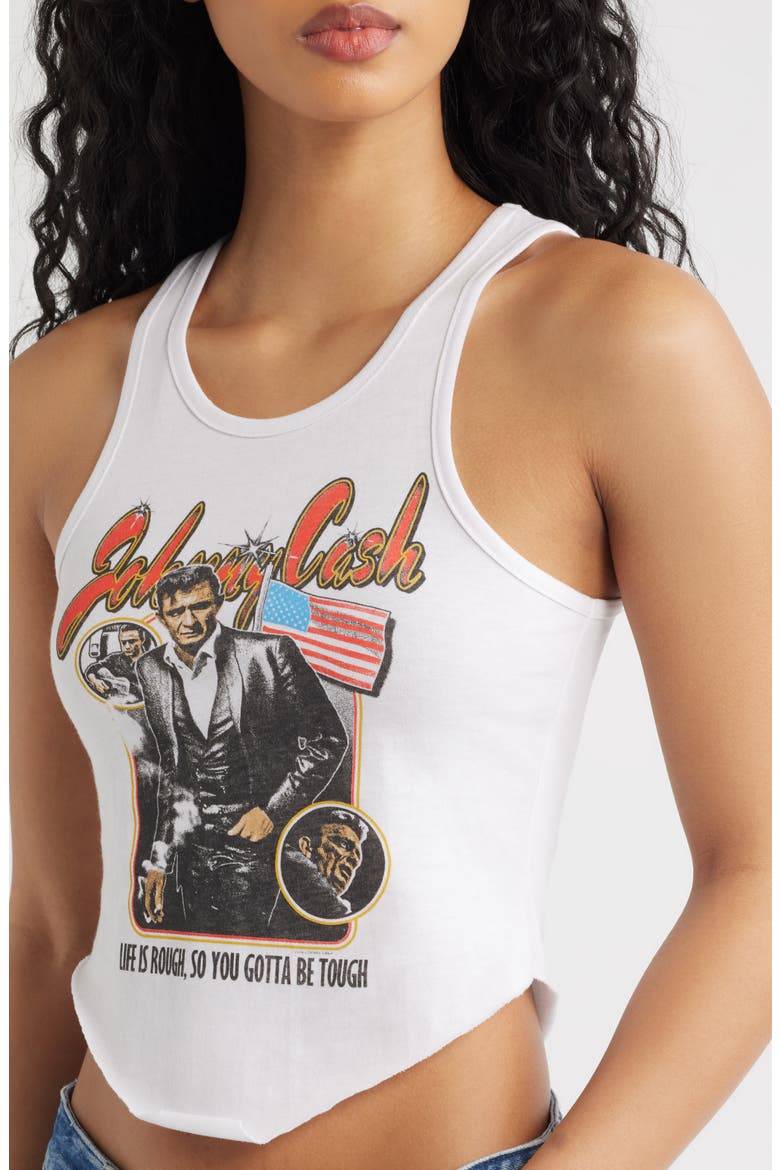 Johnny Cash Bandana Graphic Tank, Alternate, color, WHITE