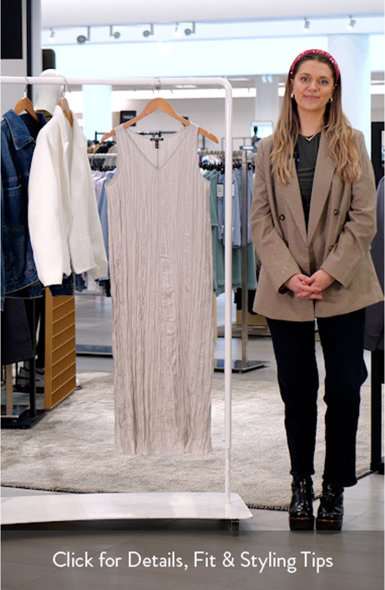 Pleated Silk Midi Dress, sales video thumbnail