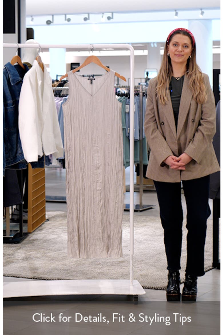 Pleated Silk Midi Dress video