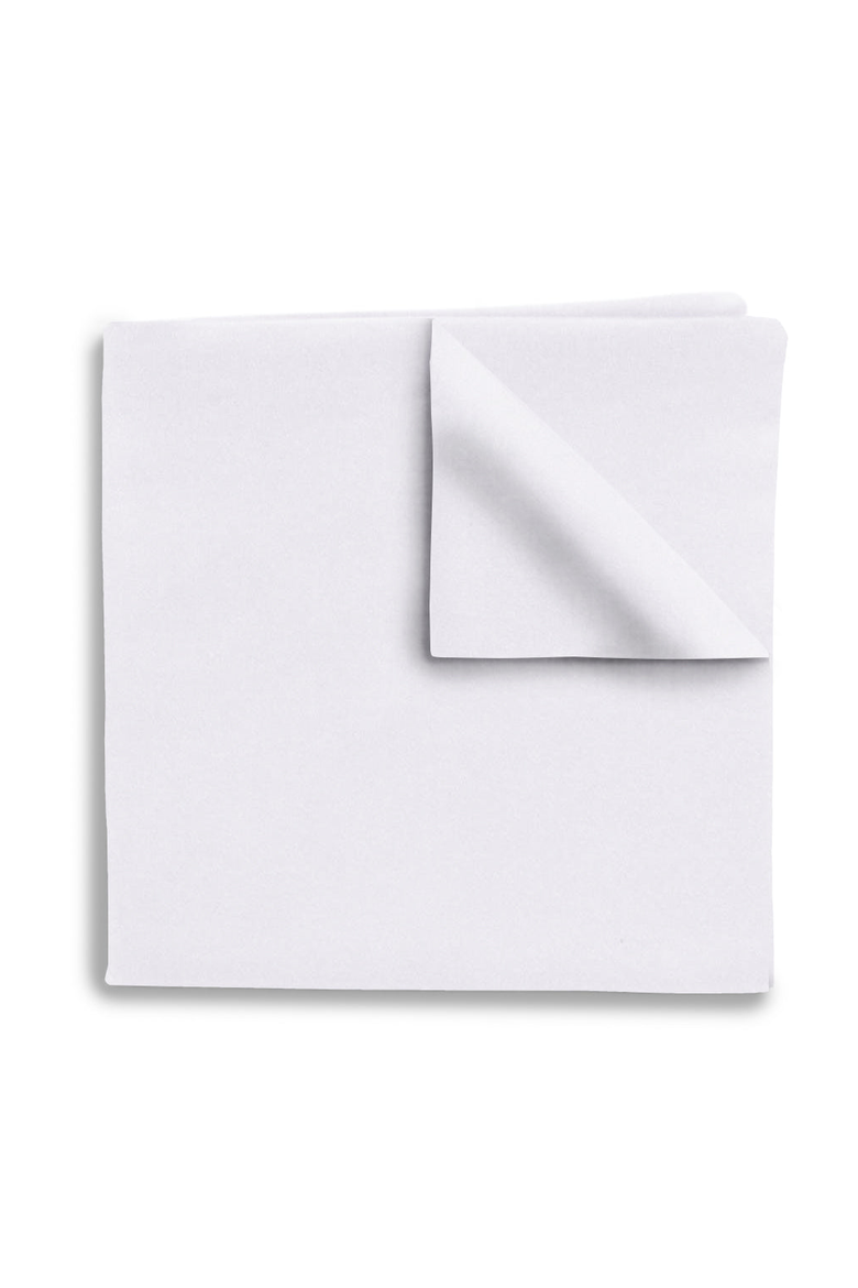 White Charmeuse Silk Woven Pocket Square, Main, color, White Charmeuse