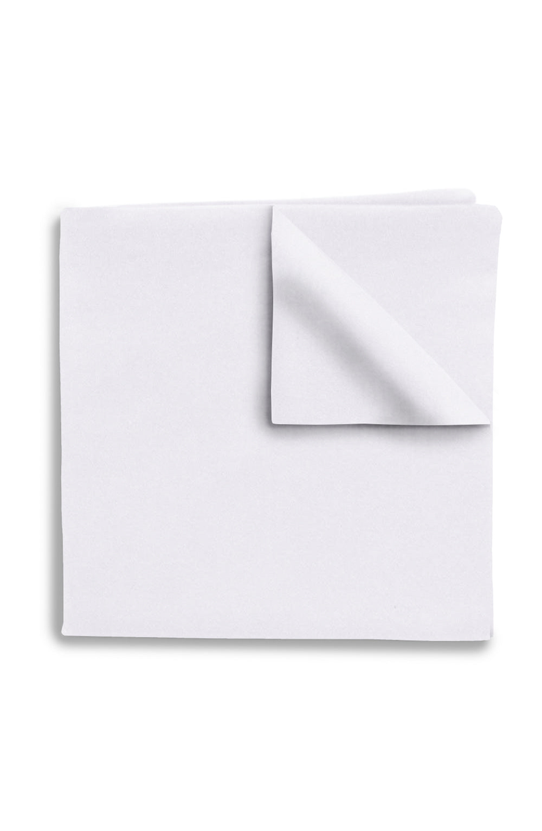 Beau Ties of Vermont White Charmeuse Pocket Square, Main, color, White Charmeuse