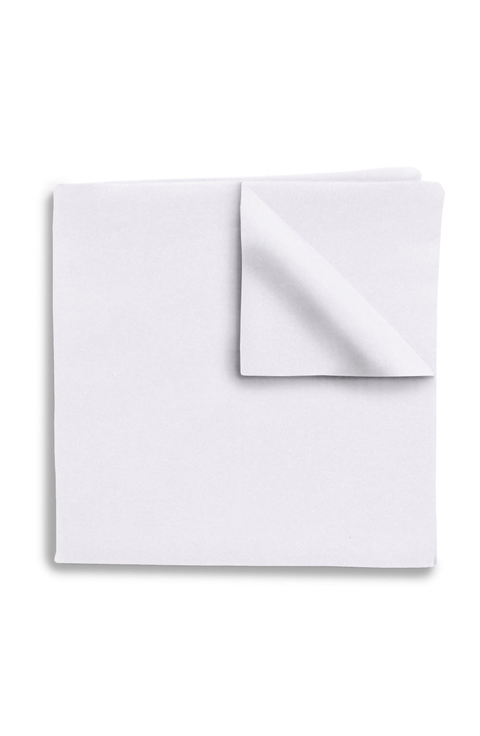 White Charmeuse Pocket Square