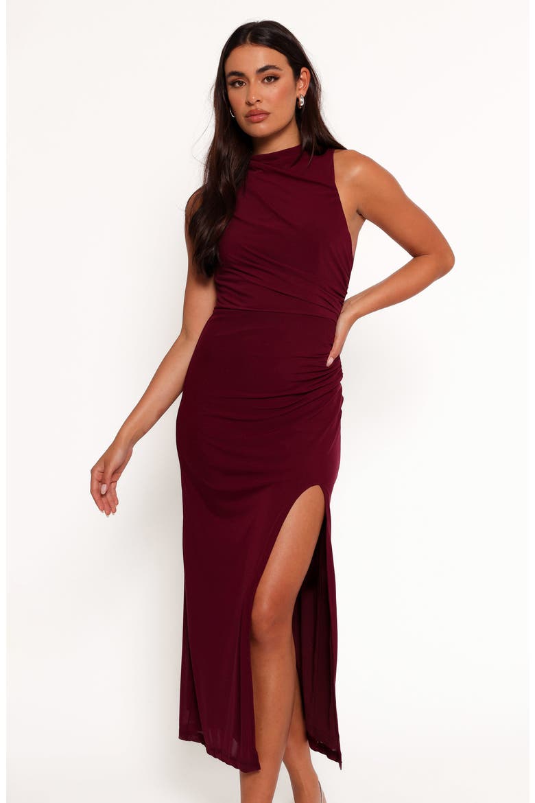 Hayven Cowl Neck Sleeveless Maxi Dress, Alternate, color, PLUM
