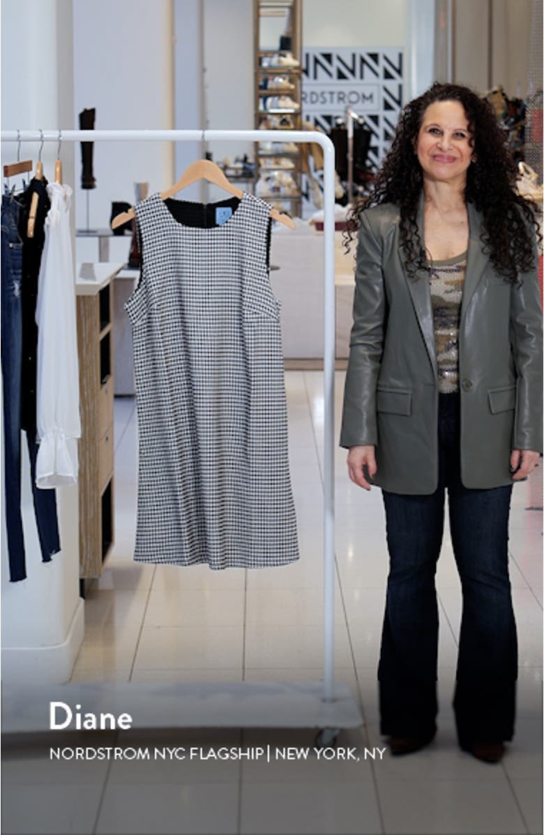 Houndstooth Sleeveless Sheath Dress, sales video thumbnail