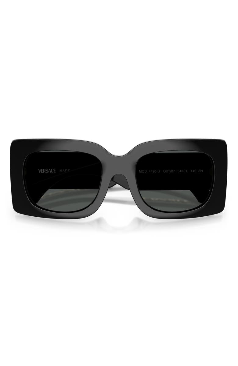 Versace 54mm Square Sunglasses, Alternate, color, Black / Dark Grey